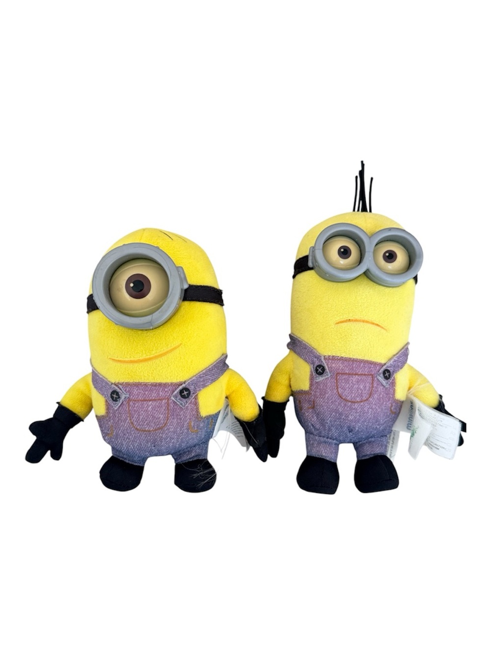 Minions Plush Toy Set, Purple Overalls, Soft Stuffed Figures, Great Condition